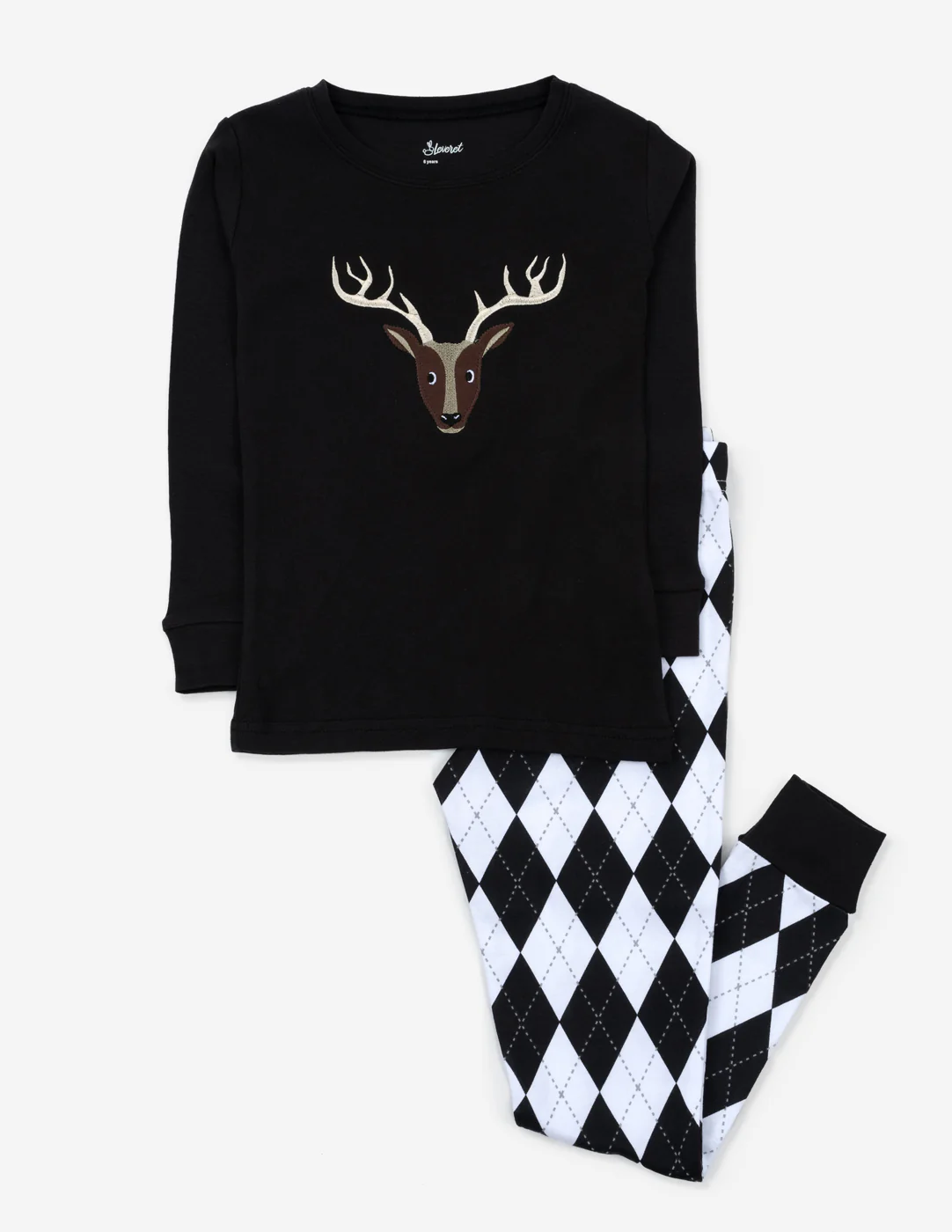 Cotton Argyle Print Pajamas - Image 4
