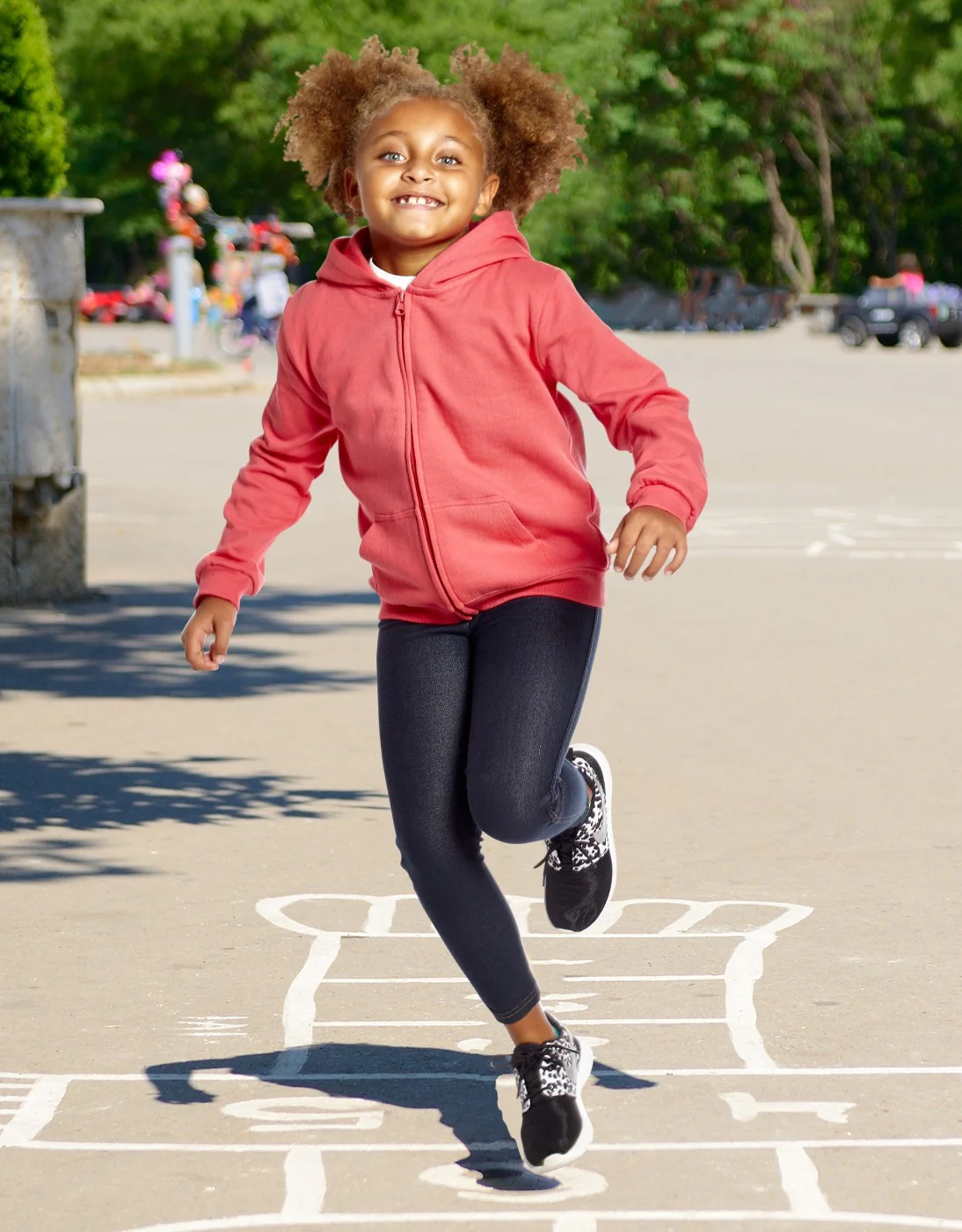 Kids Peach Zipper Hoodie - Image 2
