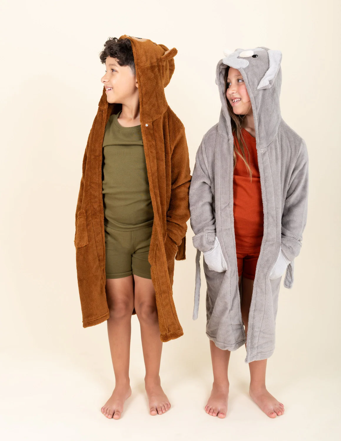 Kids Hooded Fleece Animal Robe - Image 10