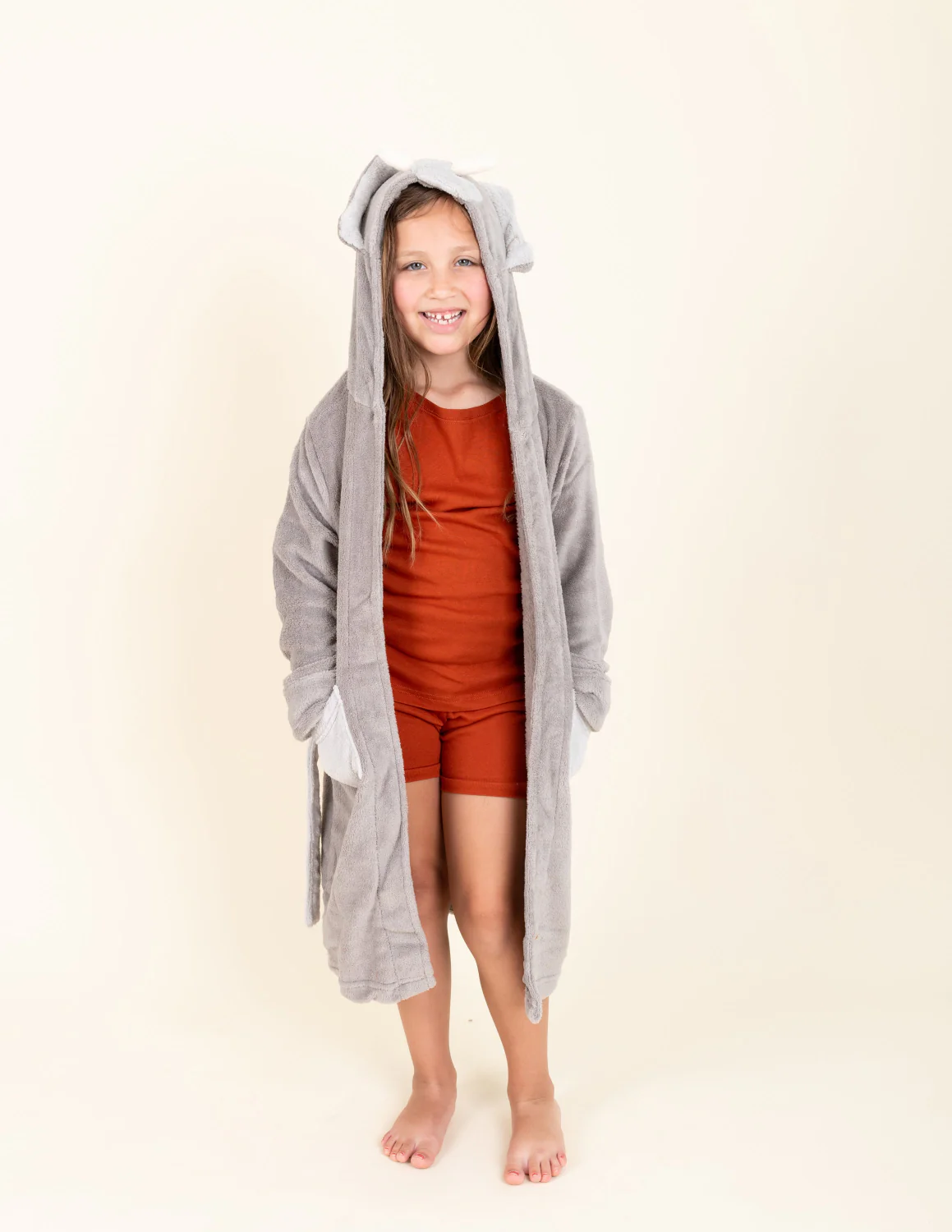 Kids Hooded Fleece Animal Robe - Image 15
