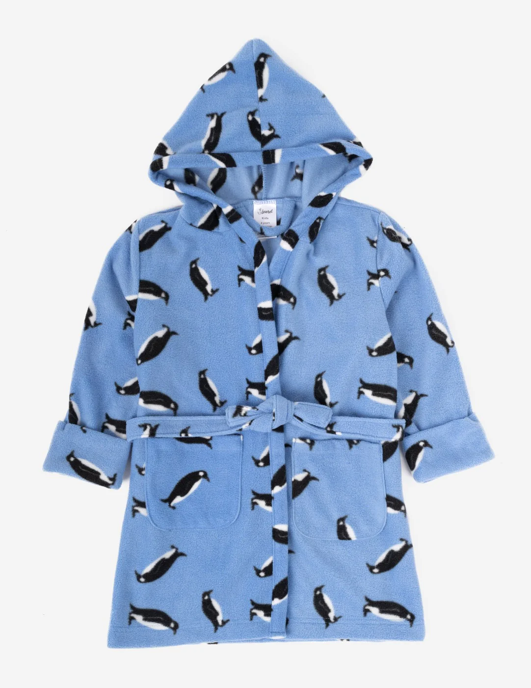 Kids Hooded Fleece Animal Robe - Image 3