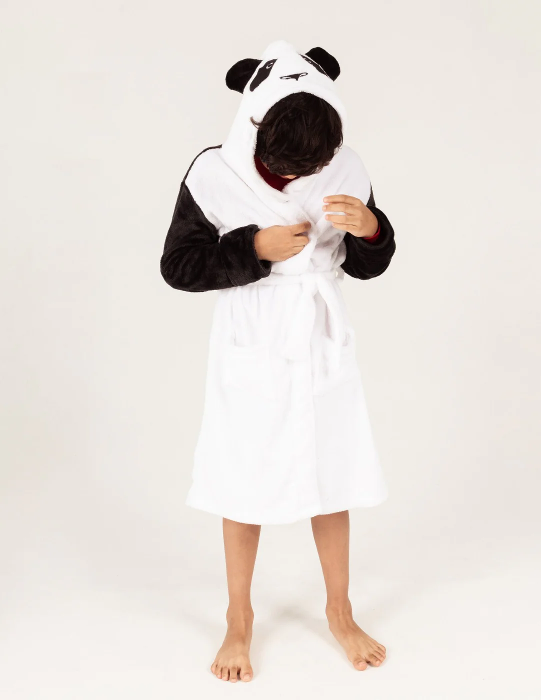 Kids Hooded Fleece Animal Robe - Image 4