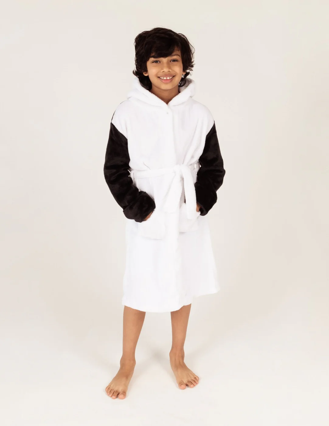 Kids Hooded Fleece Animal Robe - Image 6