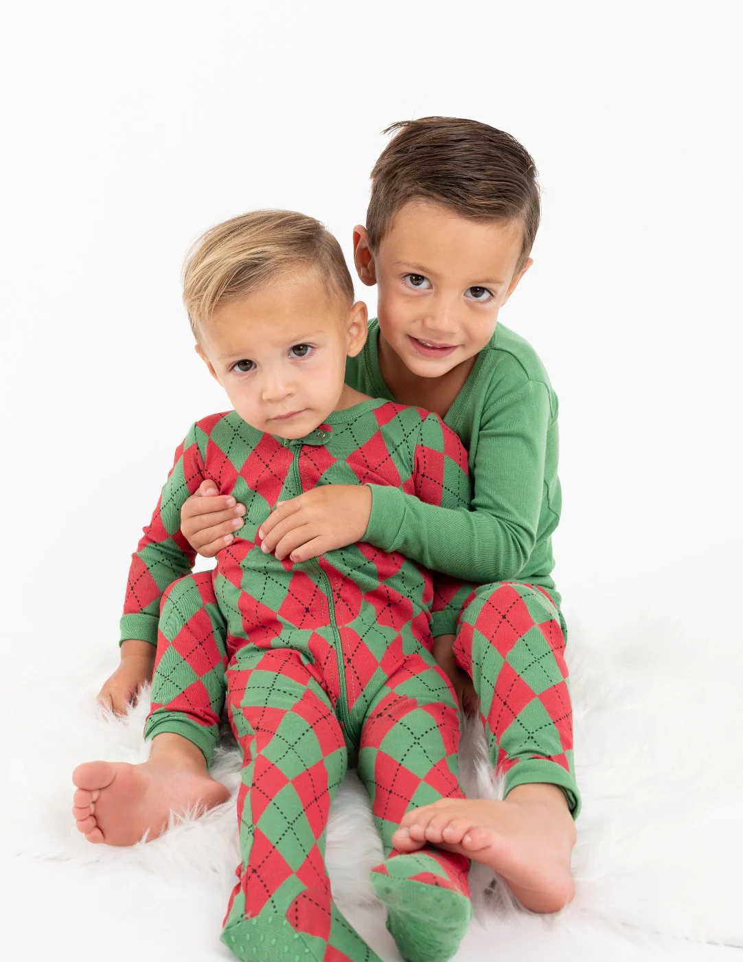 Baby Footed Argyle Print Pajamas - Image 2