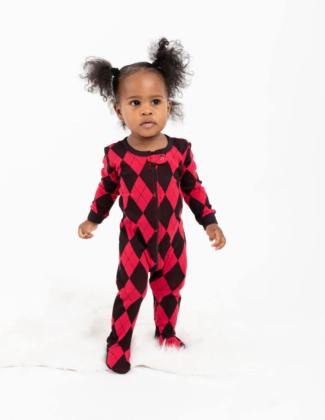 Baby Footed Argyle Print Pajamas - Image 8
