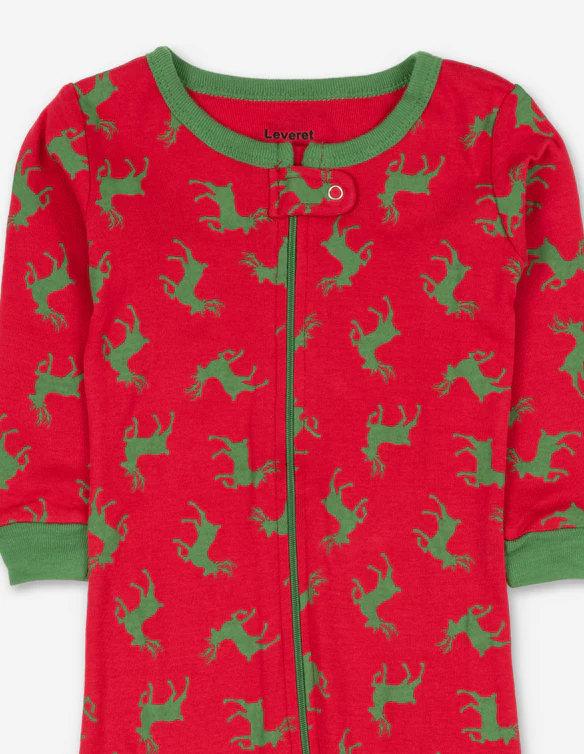 Kids Footed Cotton Pajamas - Image 2