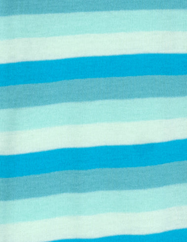 Kids Footed Cotton Orca Stripes Pajamas - Image 2
