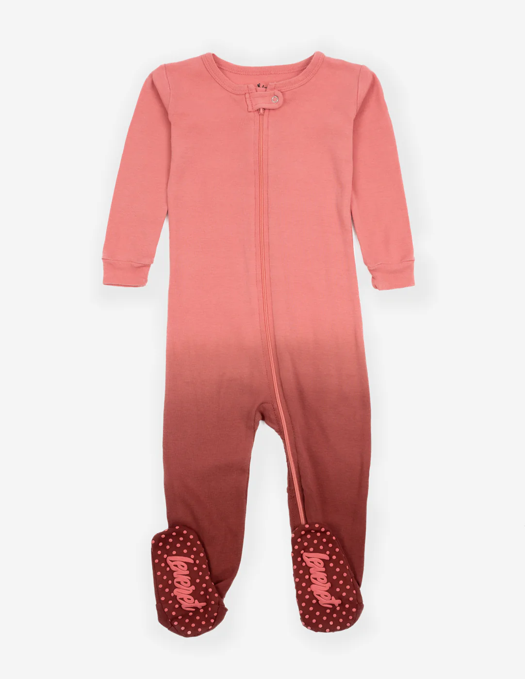Baby Footed Ombré Dye Cotton Pajamas - Image 3