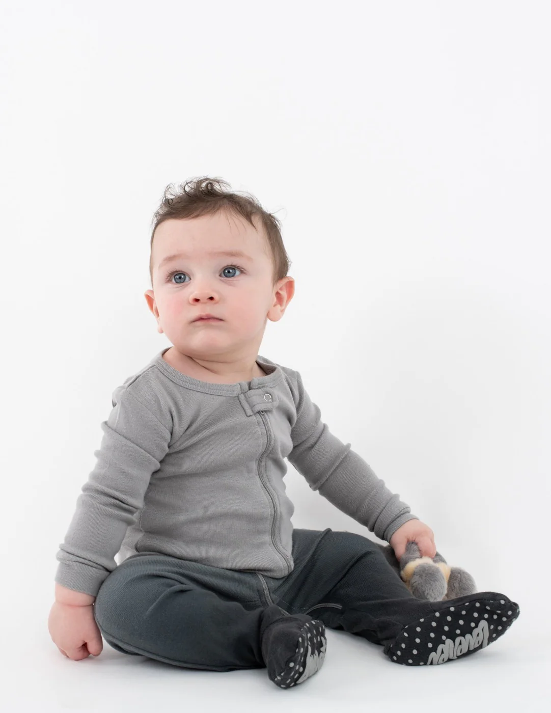 Baby Footed Ombré Dye Cotton Pajamas - Image 4