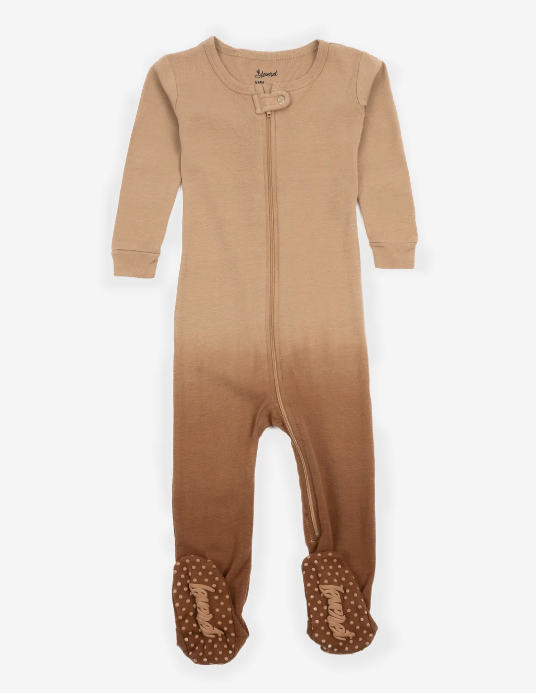 Baby Footed Ombré Dye Cotton Pajamas - Image 7