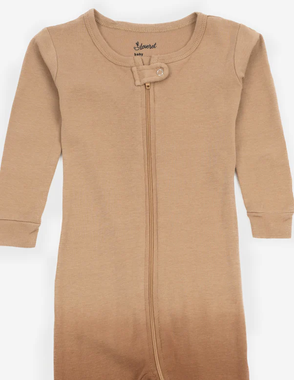 Baby Footed Ombré Dye Cotton Pajamas - Image 8