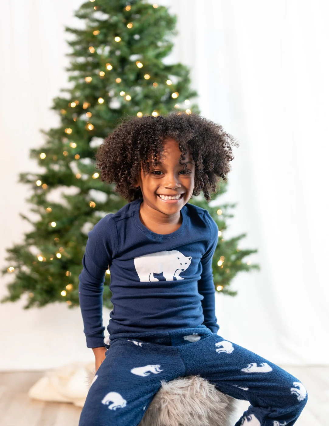 Cotton & Fleece Polar Bear Pajamas - Image 3