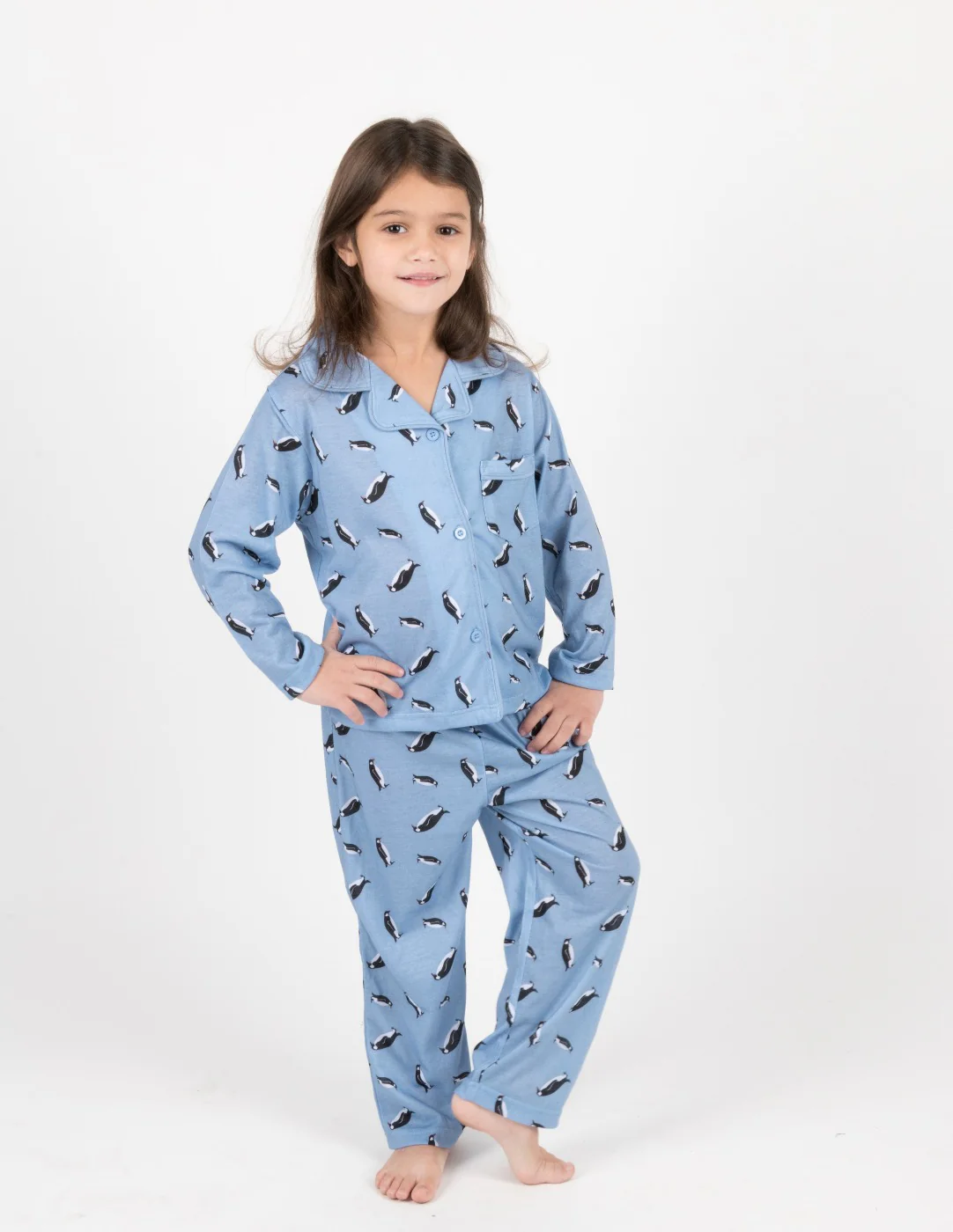 Kids Penguin Flannel Pajamas - Image 2