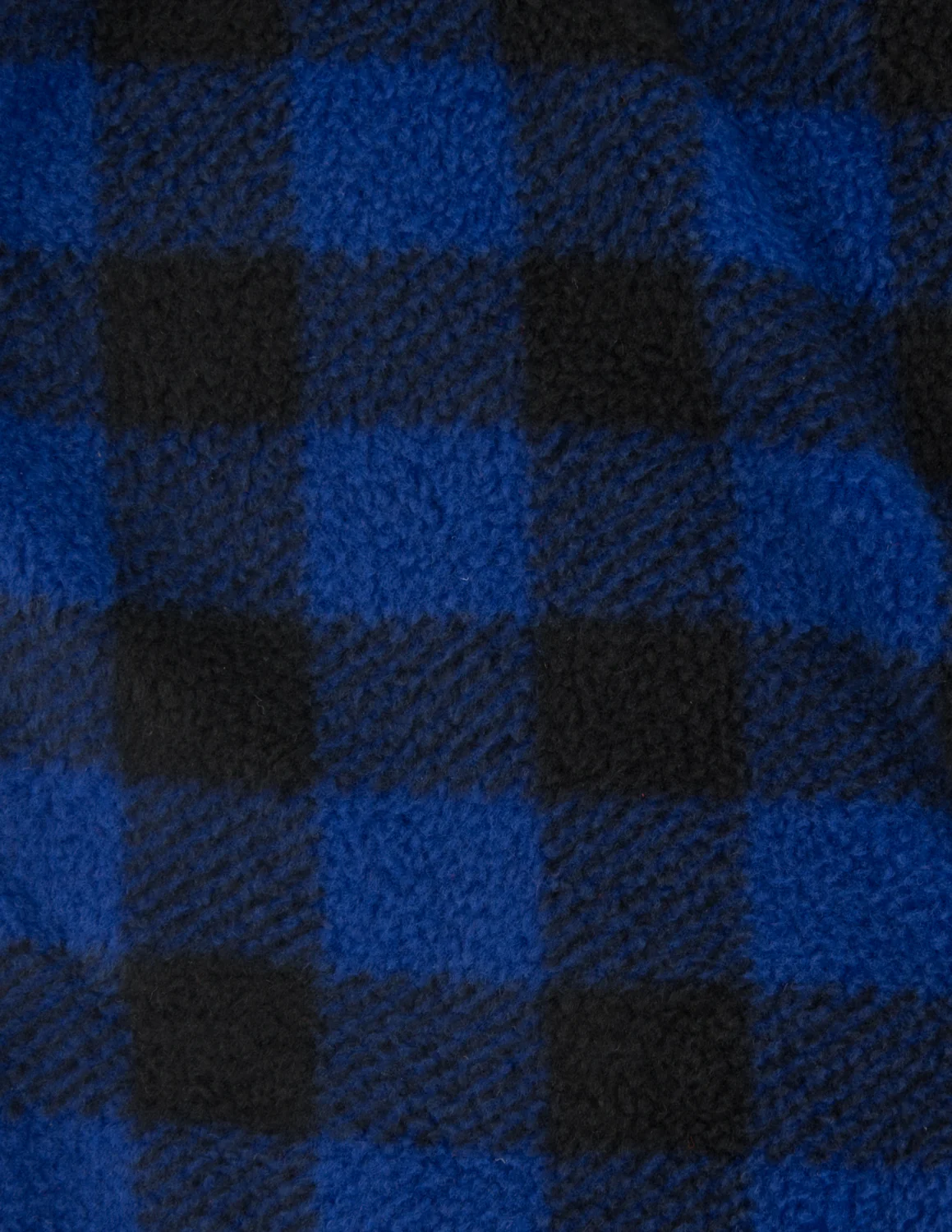 Kids Footed Fleece Black & Navy Plaid Pajamas - Image 2