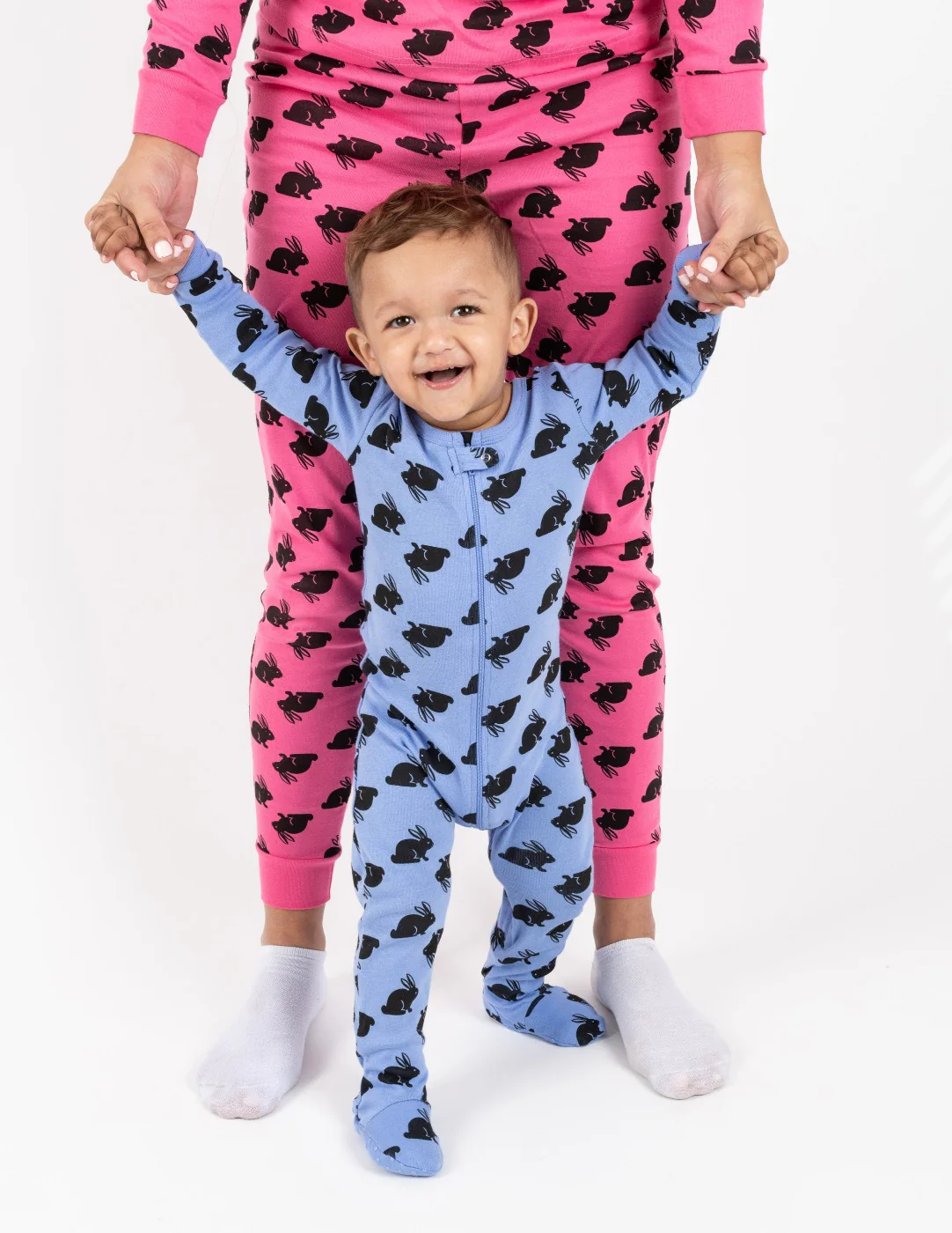 Baby Footed Blue Bunny Pajamas - Image 3
