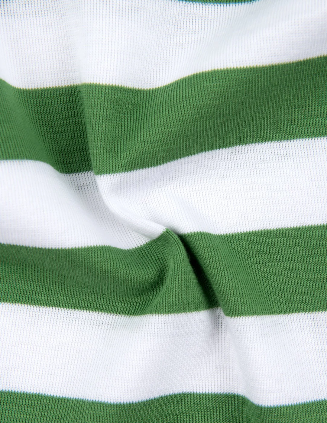 Kids Footed Green & White Stripes Pajamas - Image 2