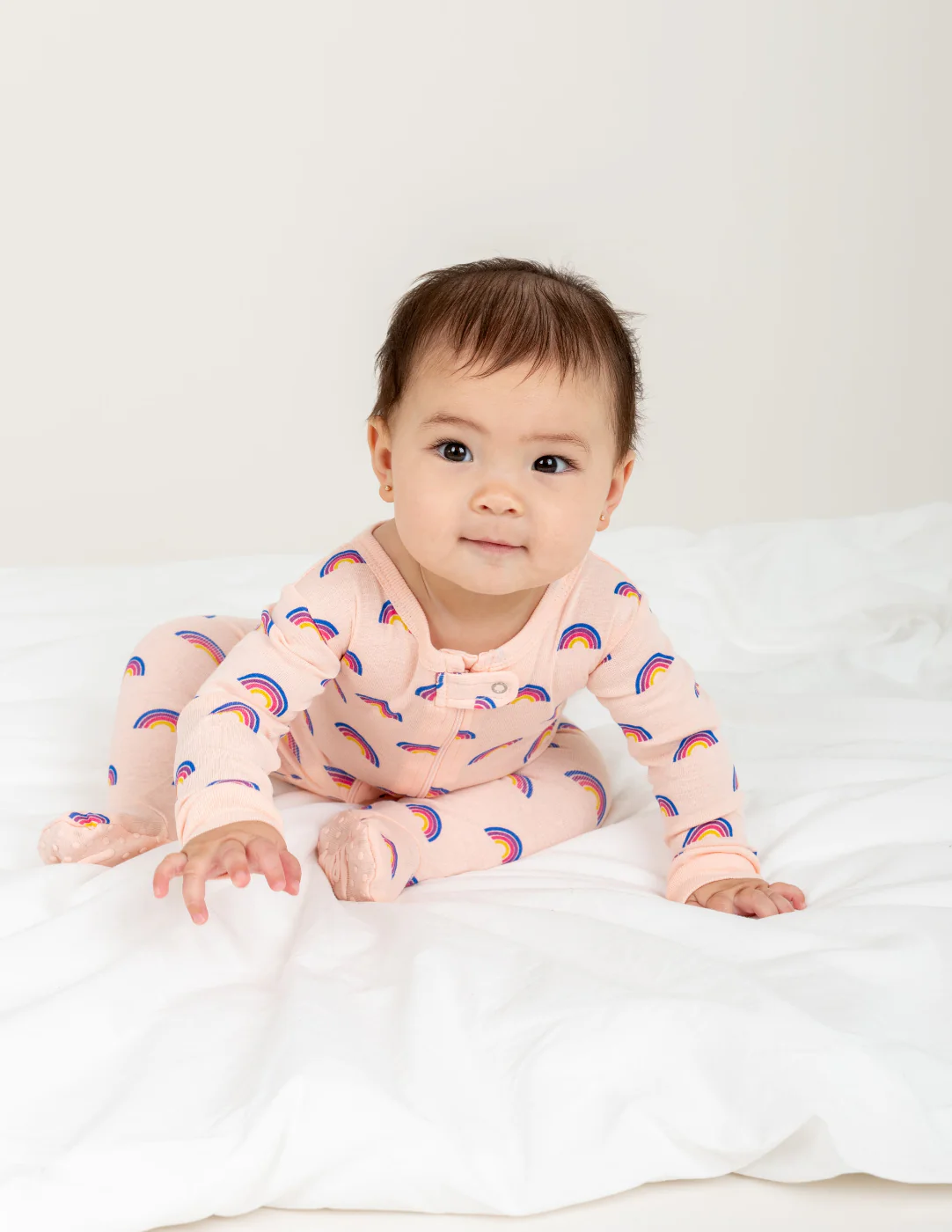 Kid's Footed Retro Rainbow Pajamas - Image 3