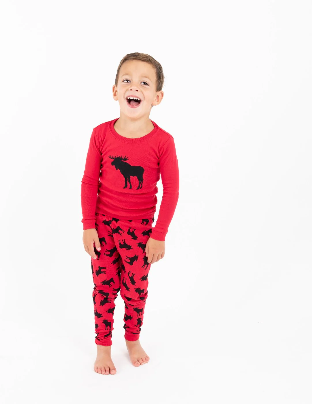 Moose & Reindeer Cotton Pajamas - Image 2