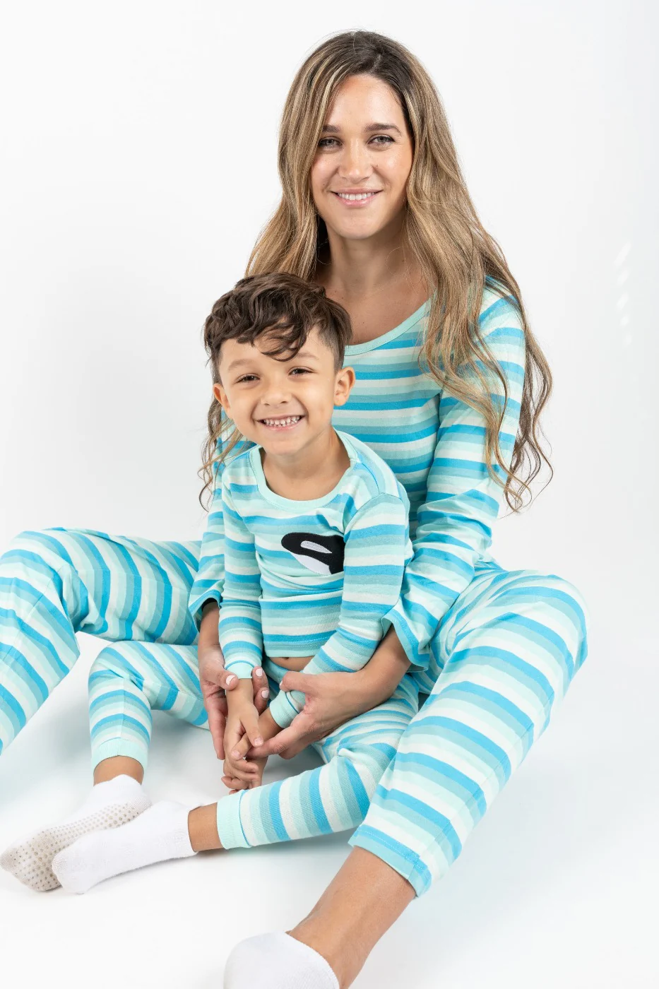 Kids Cotton Orca Stripes Pajamas - Image 4