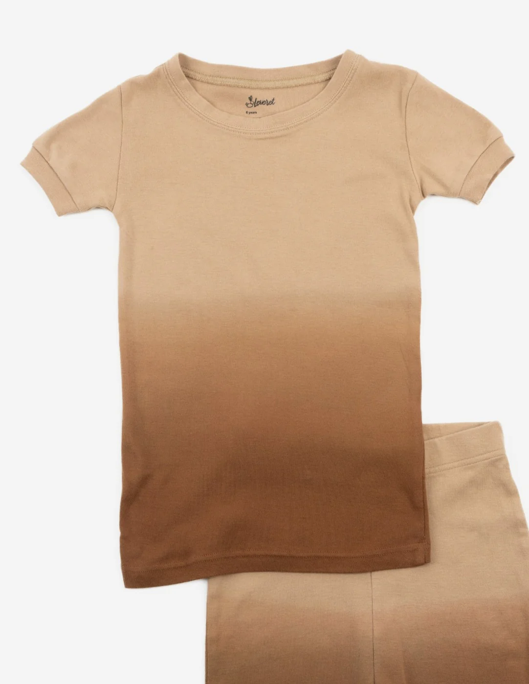 Kids Cotton Short Beige Ombré Tie Dye Pajamas - Image 2