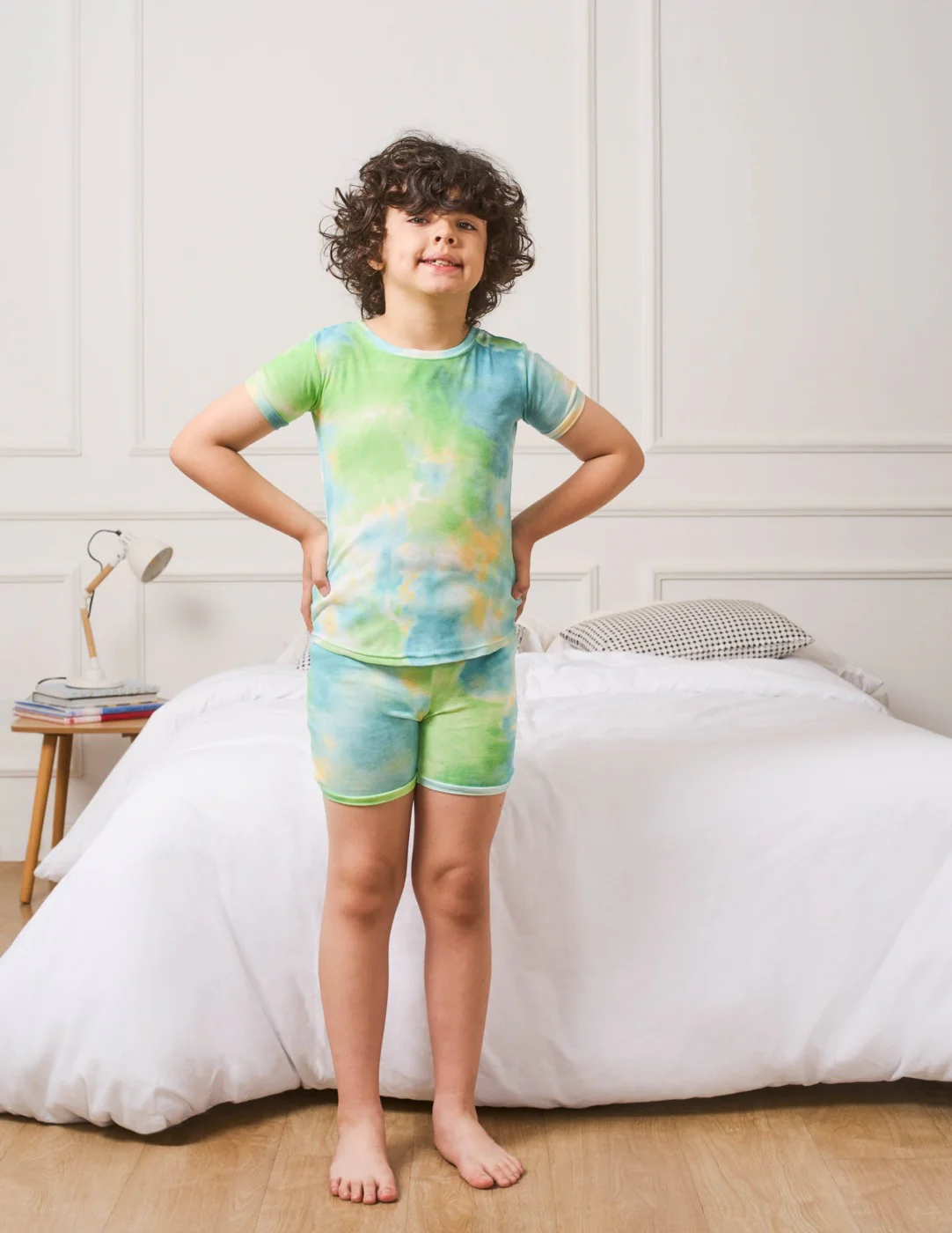 Kids Cotton Short Colorful Mix Tie Dye Pajamas - Image 3