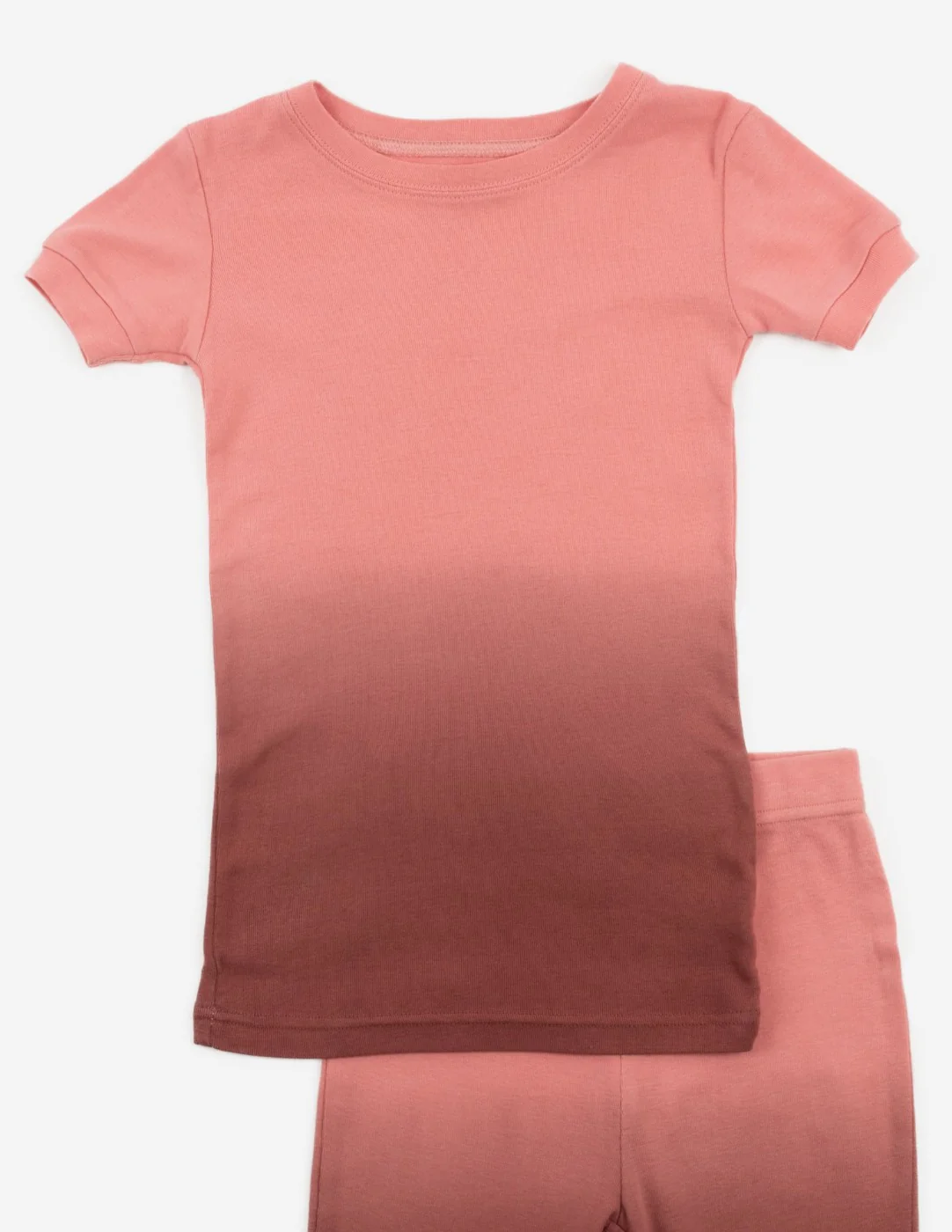 Kids Cotton Short Pink Ombré Tie Dye Pajamas - Image 4