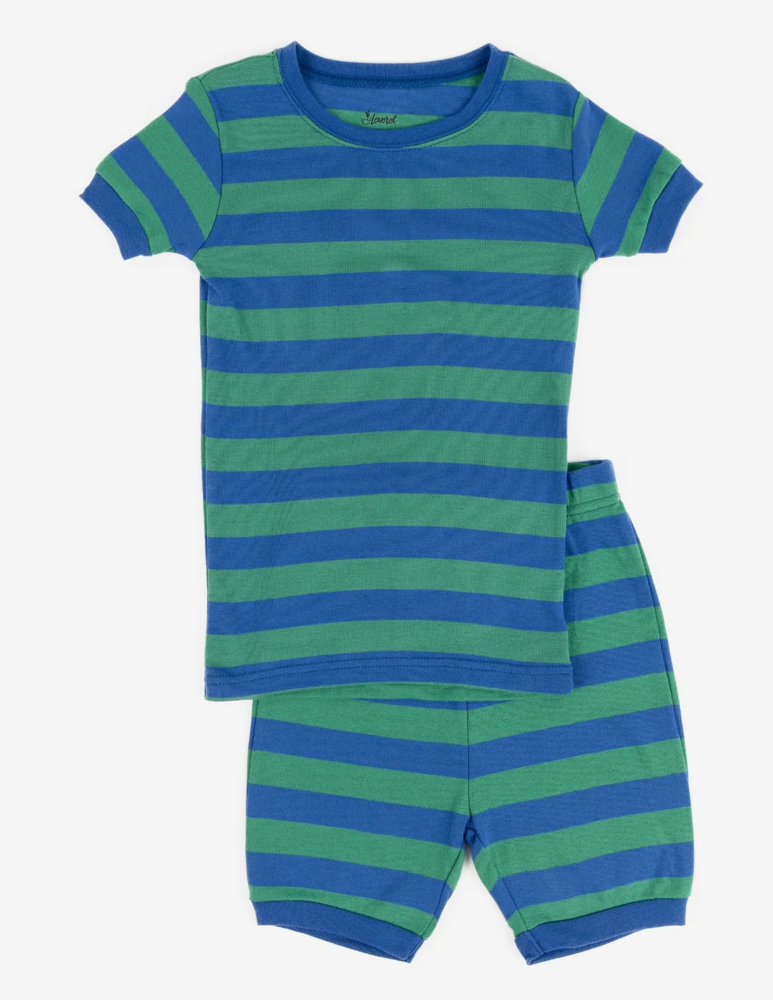 Short Sleeve Striped Cotton Pajamas - Image 11