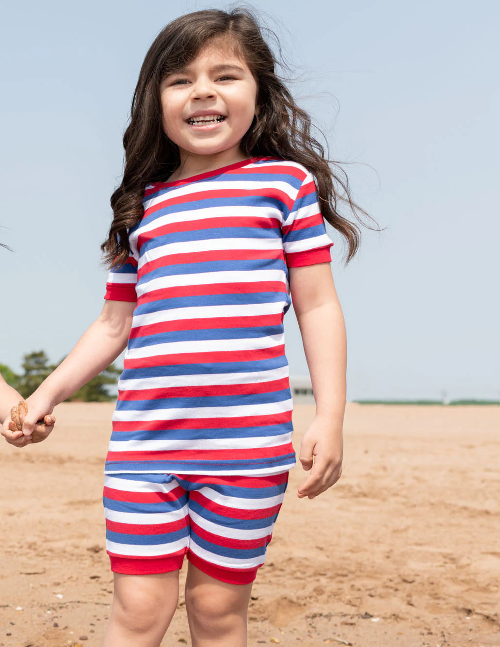 Short Sleeve Striped Cotton Pajamas - Image 14