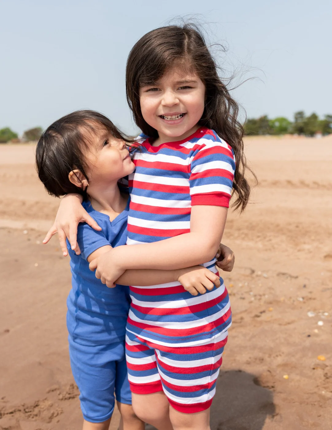 Short Sleeve Striped Cotton Pajamas - Image 17