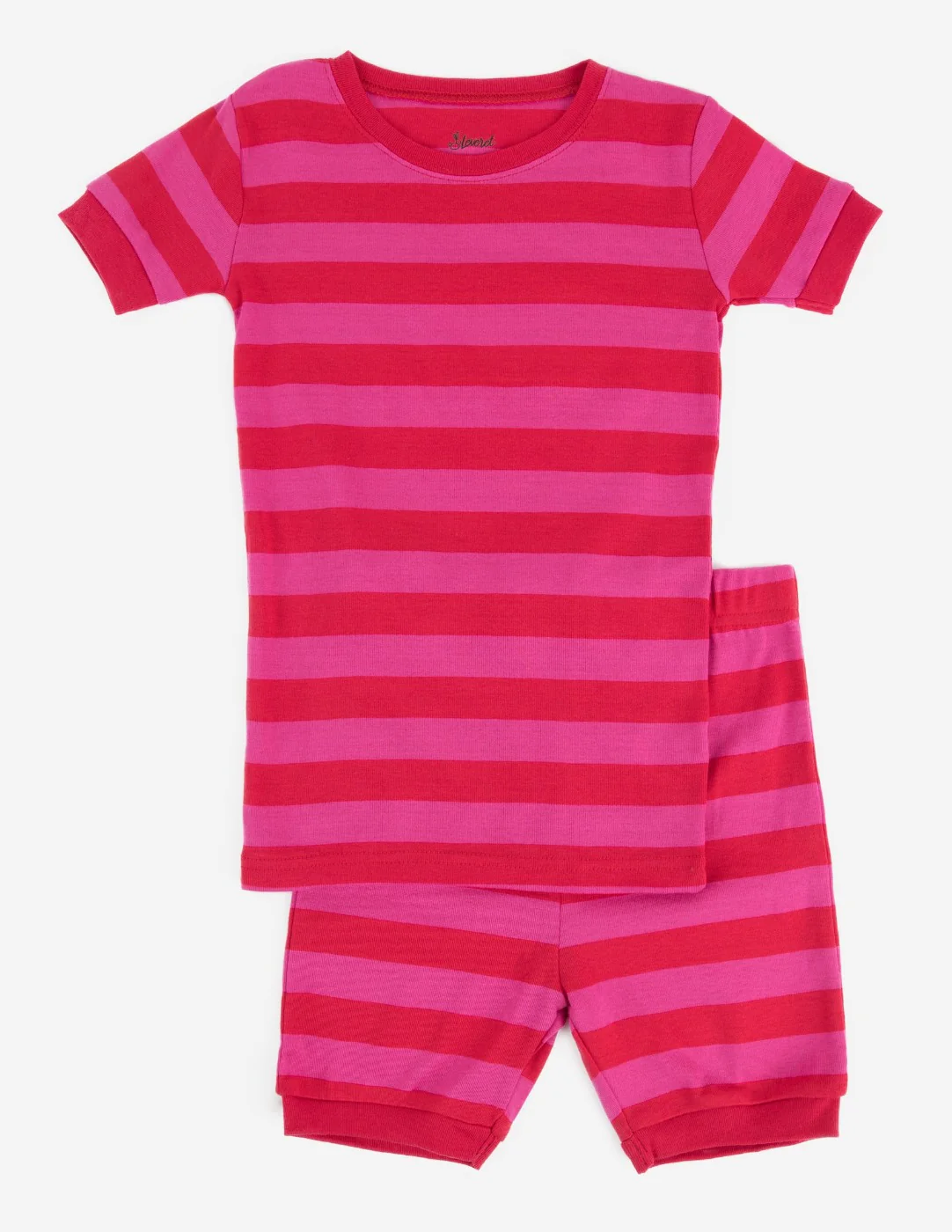 Short Sleeve Striped Cotton Pajamas - Image 19