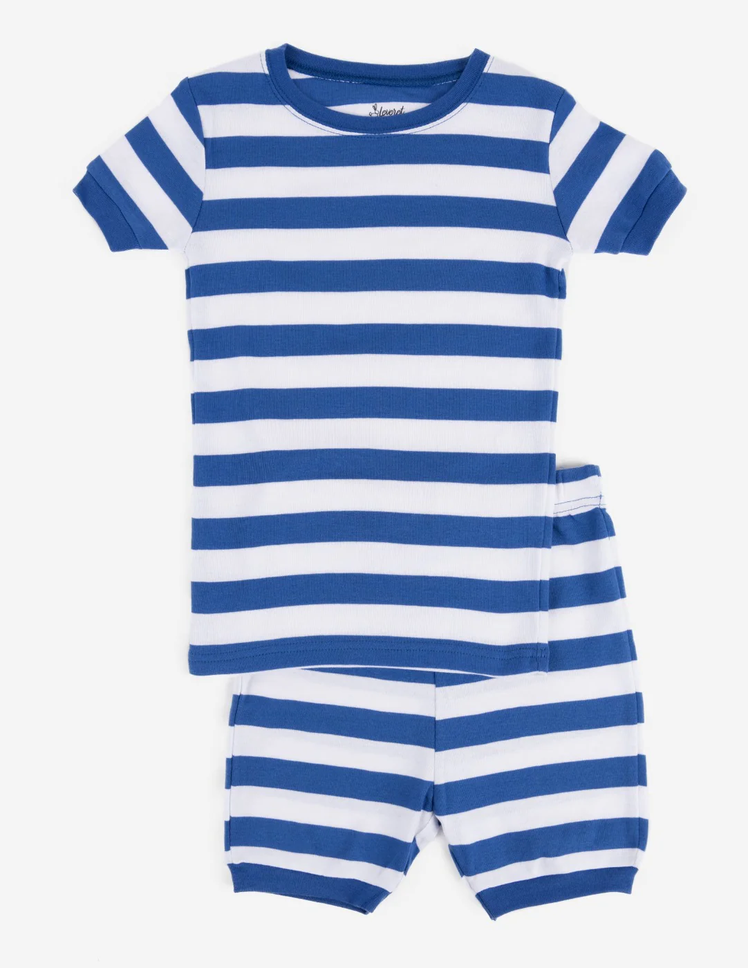 Short Sleeve Striped Cotton Pajamas - Image 4