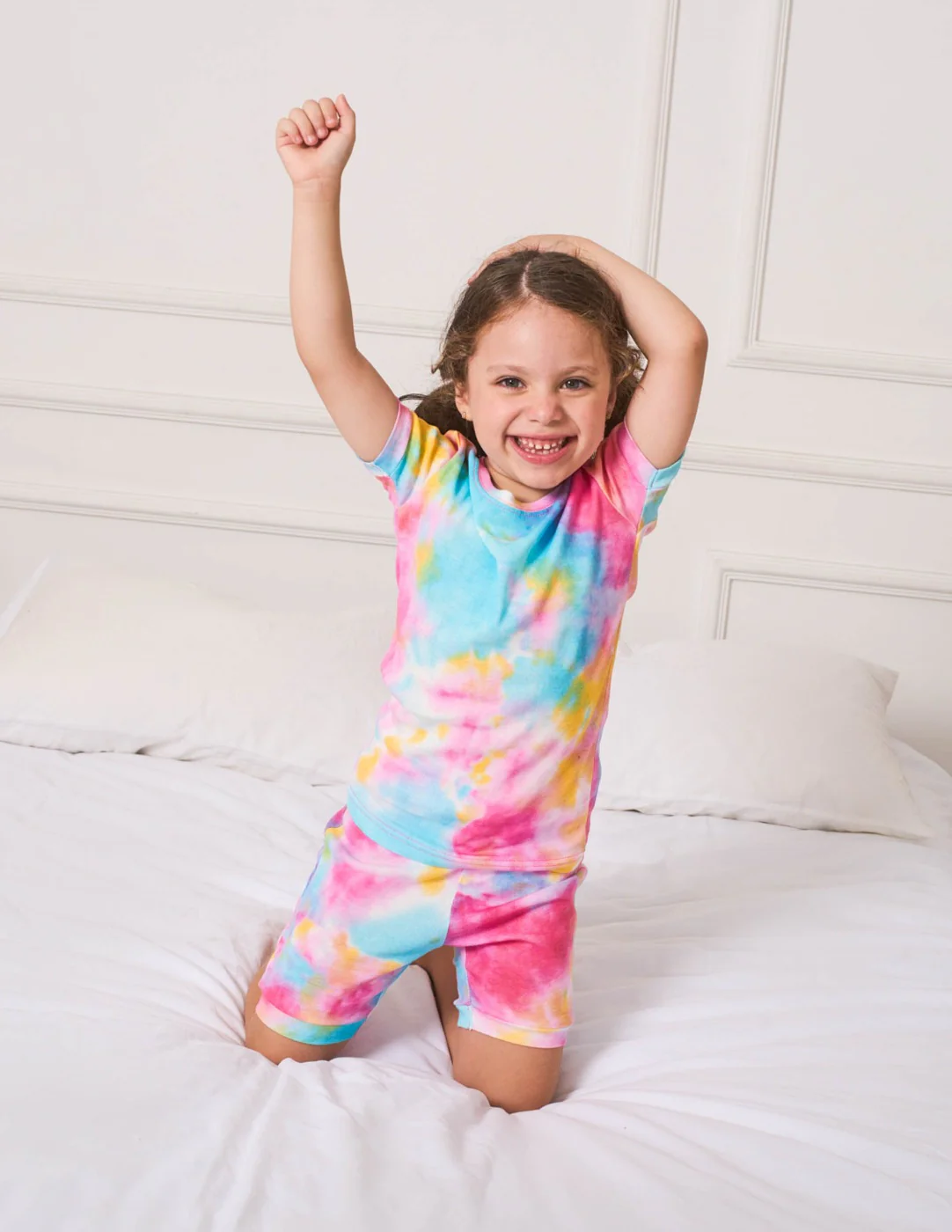 Short Sleeve Mix Tie Dye Cotton Pajamas - Image 14