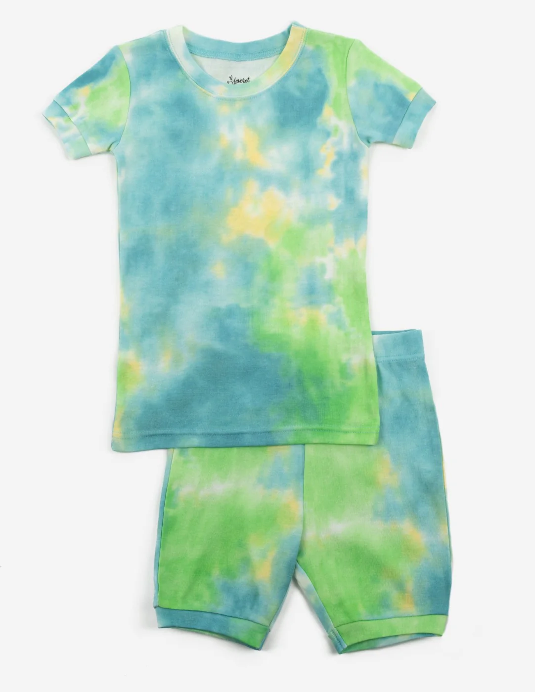 Short Sleeve Mix Tie Dye Cotton Pajamas - Image 2