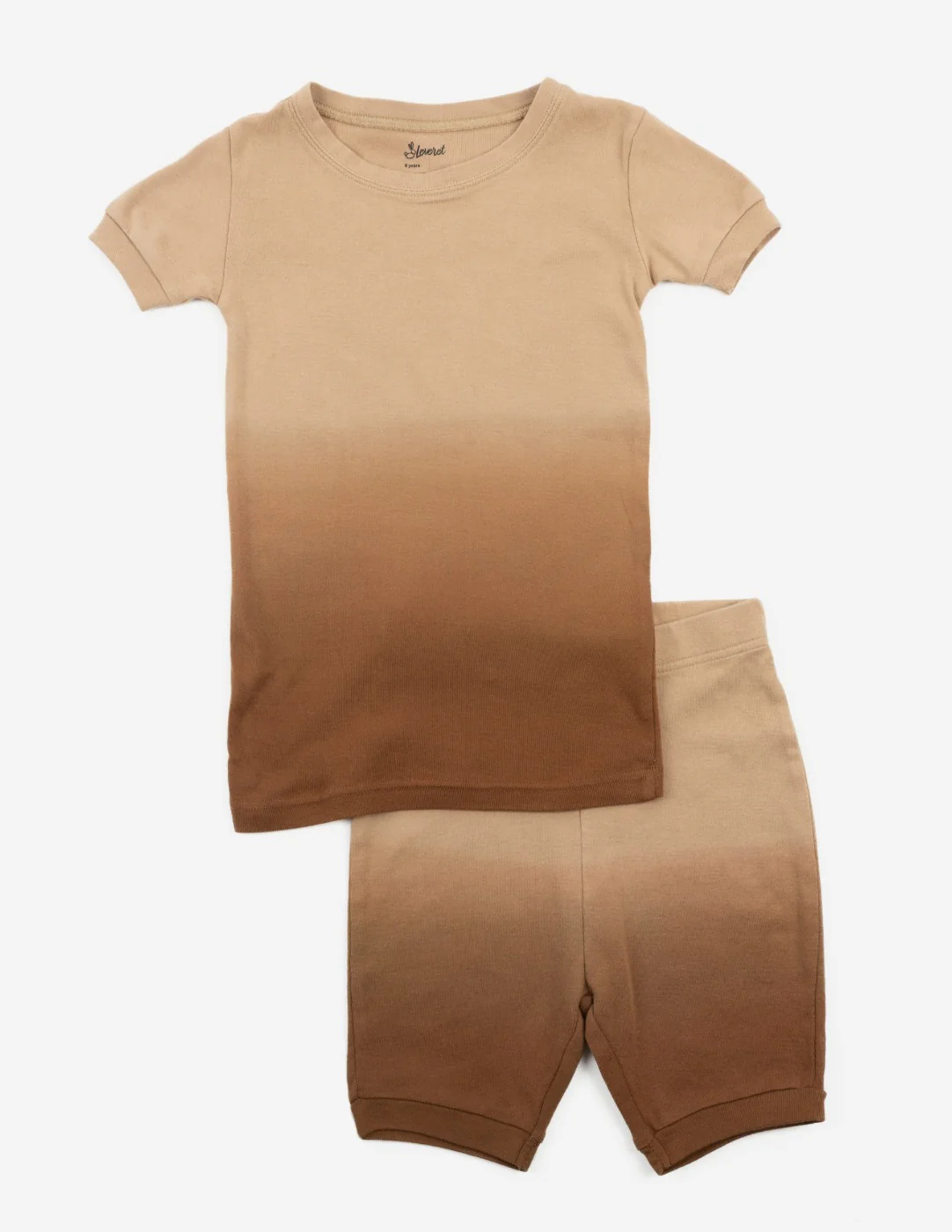 Short Sleeve Ombré Tie Dye Cotton Pajamas - Image 2
