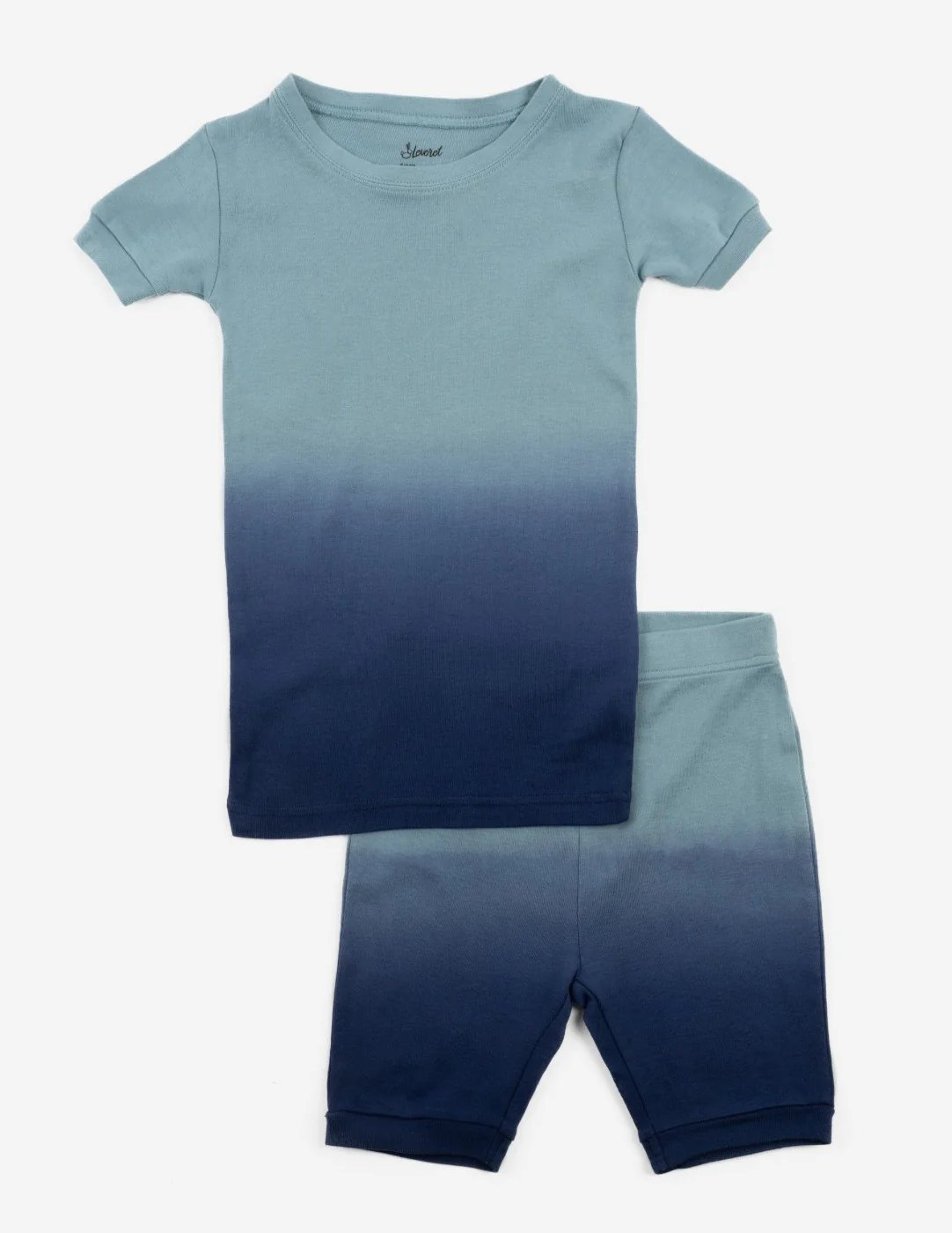 Short Sleeve Ombré Tie Dye Cotton Pajamas - Image 3
