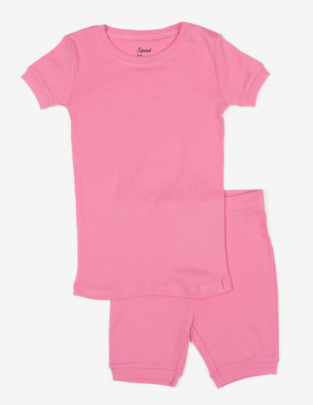 Kid's Short Sleeve Classic Solid Color Pajamas - Image 13