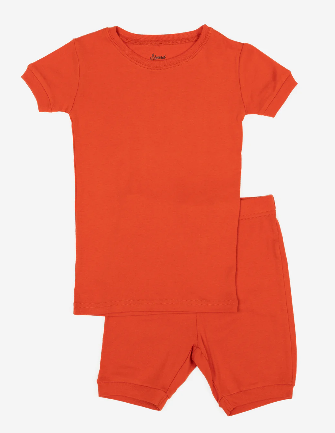 Kid's Short Sleeve Classic Solid Color Pajamas - Image 21