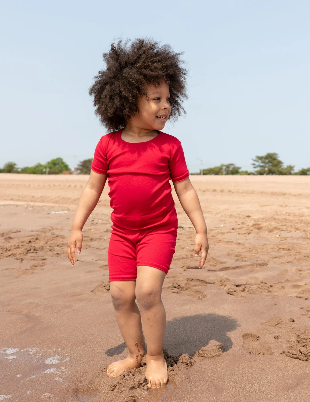 Kid's Short Sleeve Classic Solid Color Pajamas - Image 3