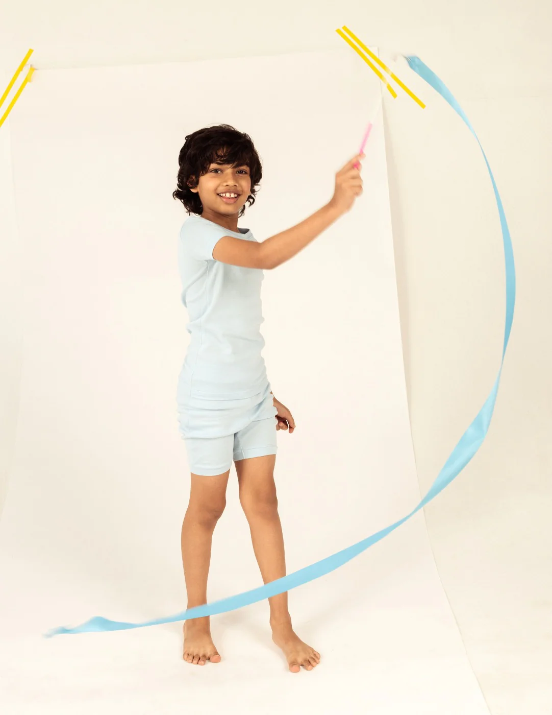 Kid's Short Sleeve Classic Solid Color Pajamas - Image 8