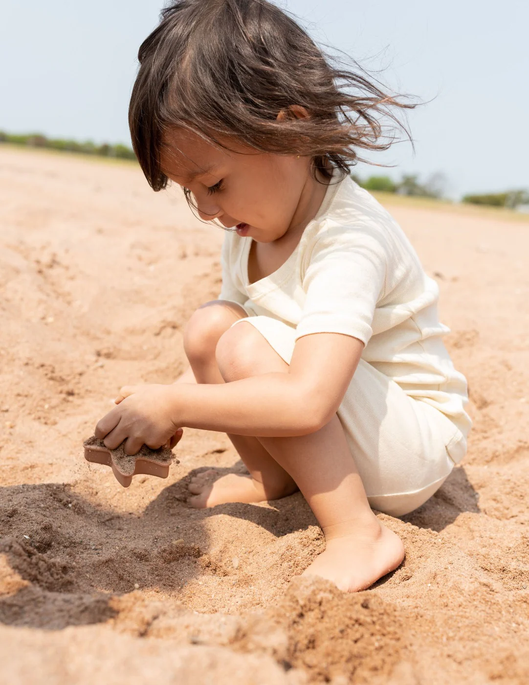 Kid's Short Sleeve Neutral Solid Color Pajamas - Image 13
