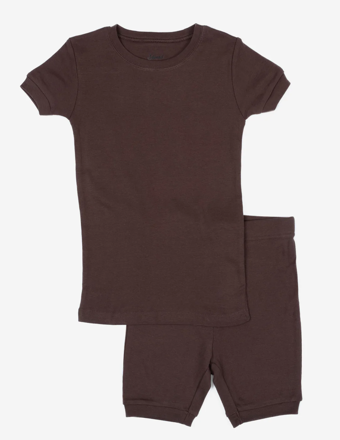 Kid's Short Sleeve Neutral Solid Color Pajamas - Image 15