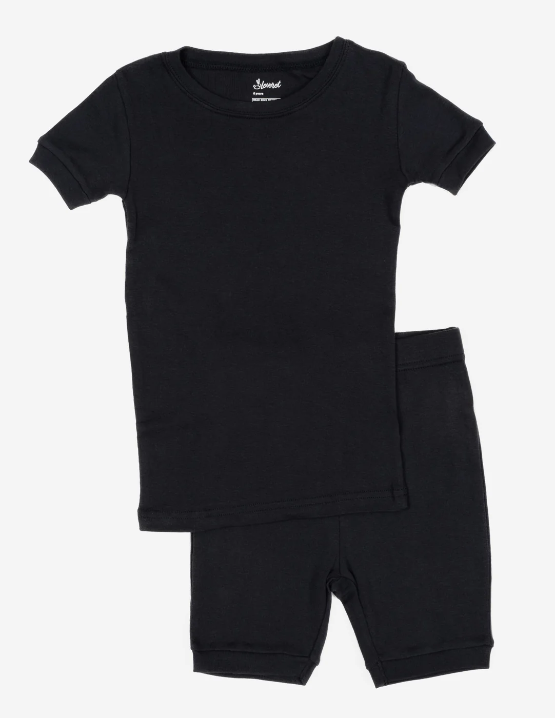 Kid's Short Sleeve Neutral Solid Color Pajamas - Image 7