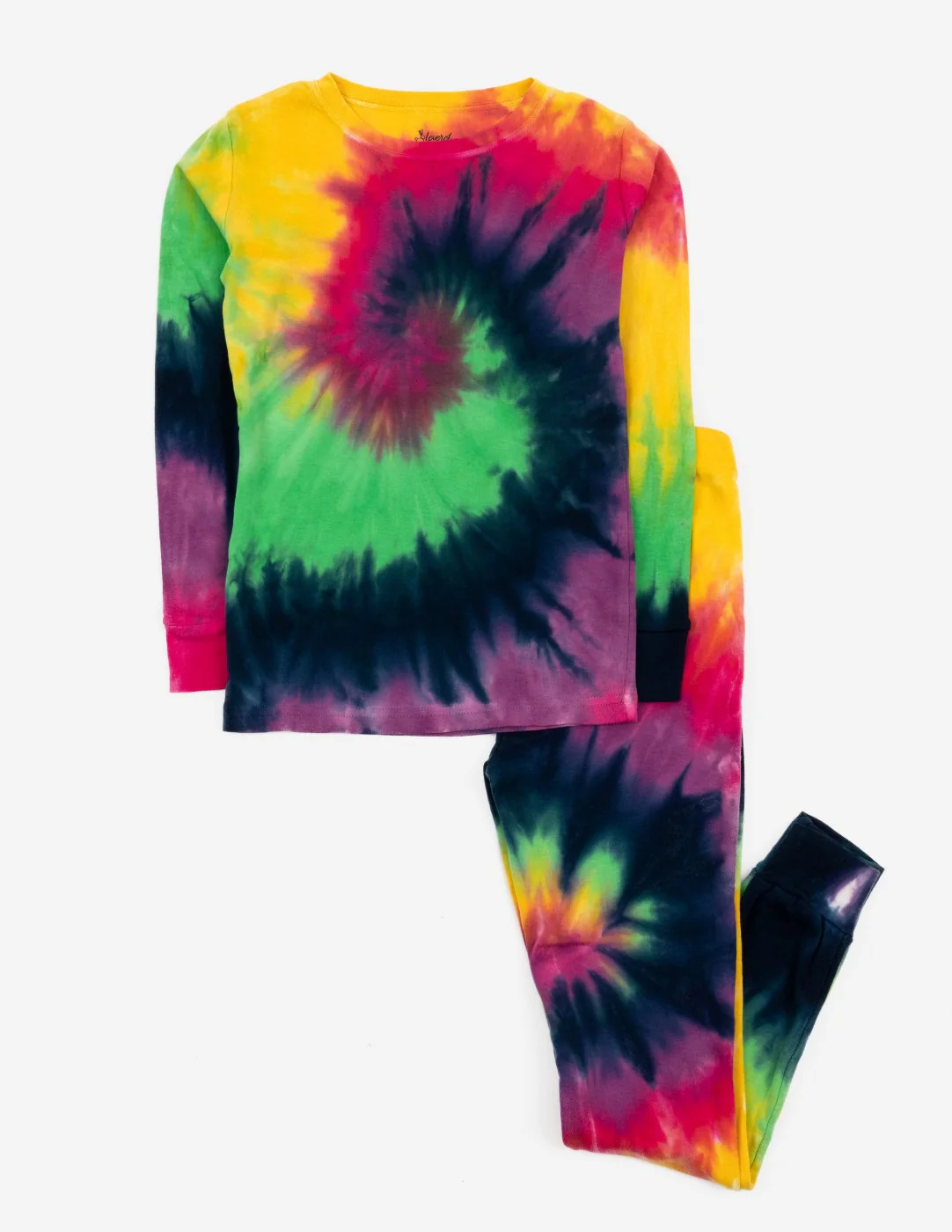 Kid's Swirl Tie Dye Cotton Pajamas - Image 2