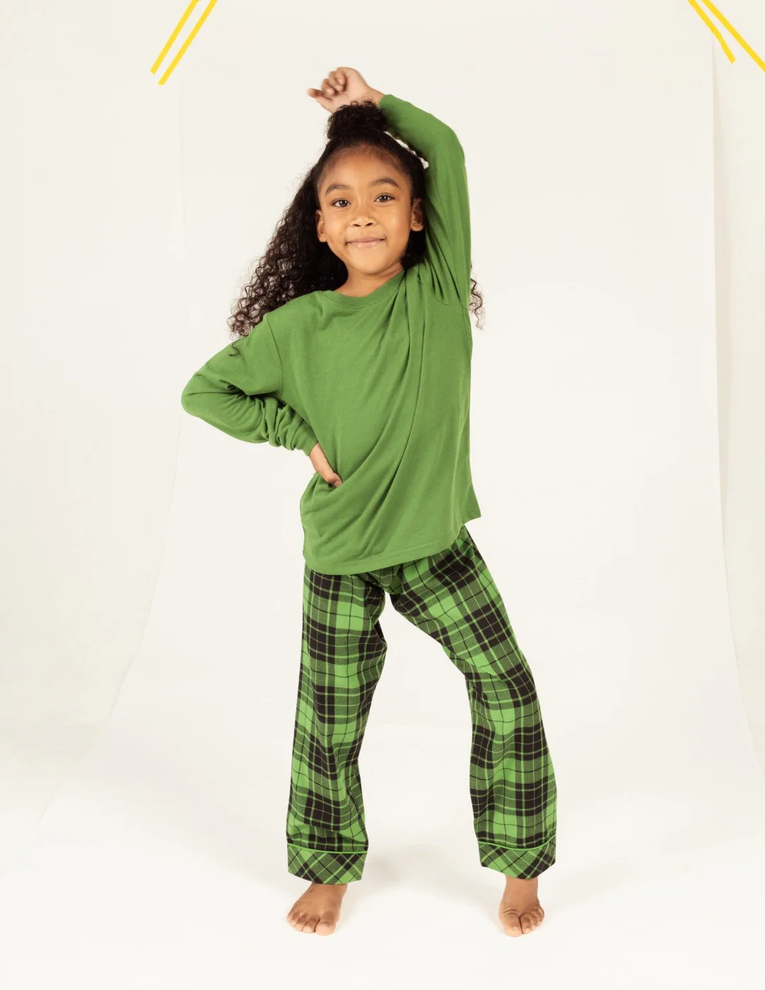 Kids Flannel Print Pajama Sets - Image 3