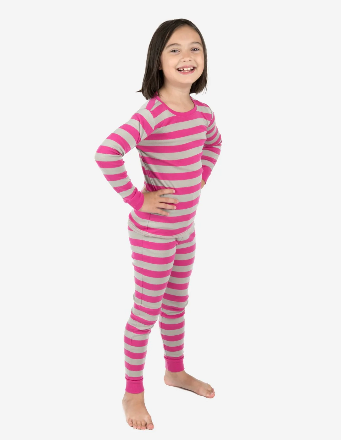 Kids Two Piece Berry & Chime Stripes Pajamas - Image 2