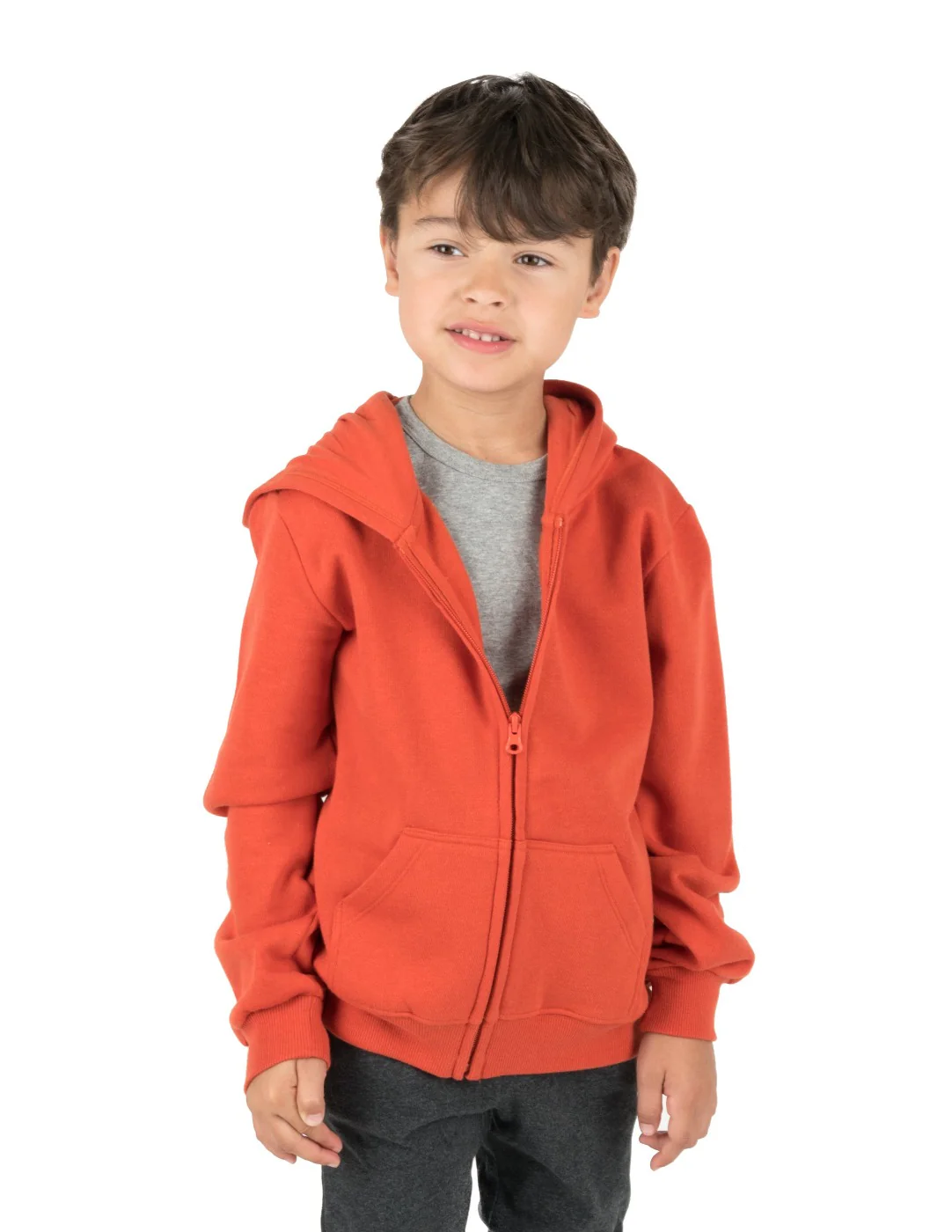 Cotton Solid Classic Color Zipper Hoodies - Image 10