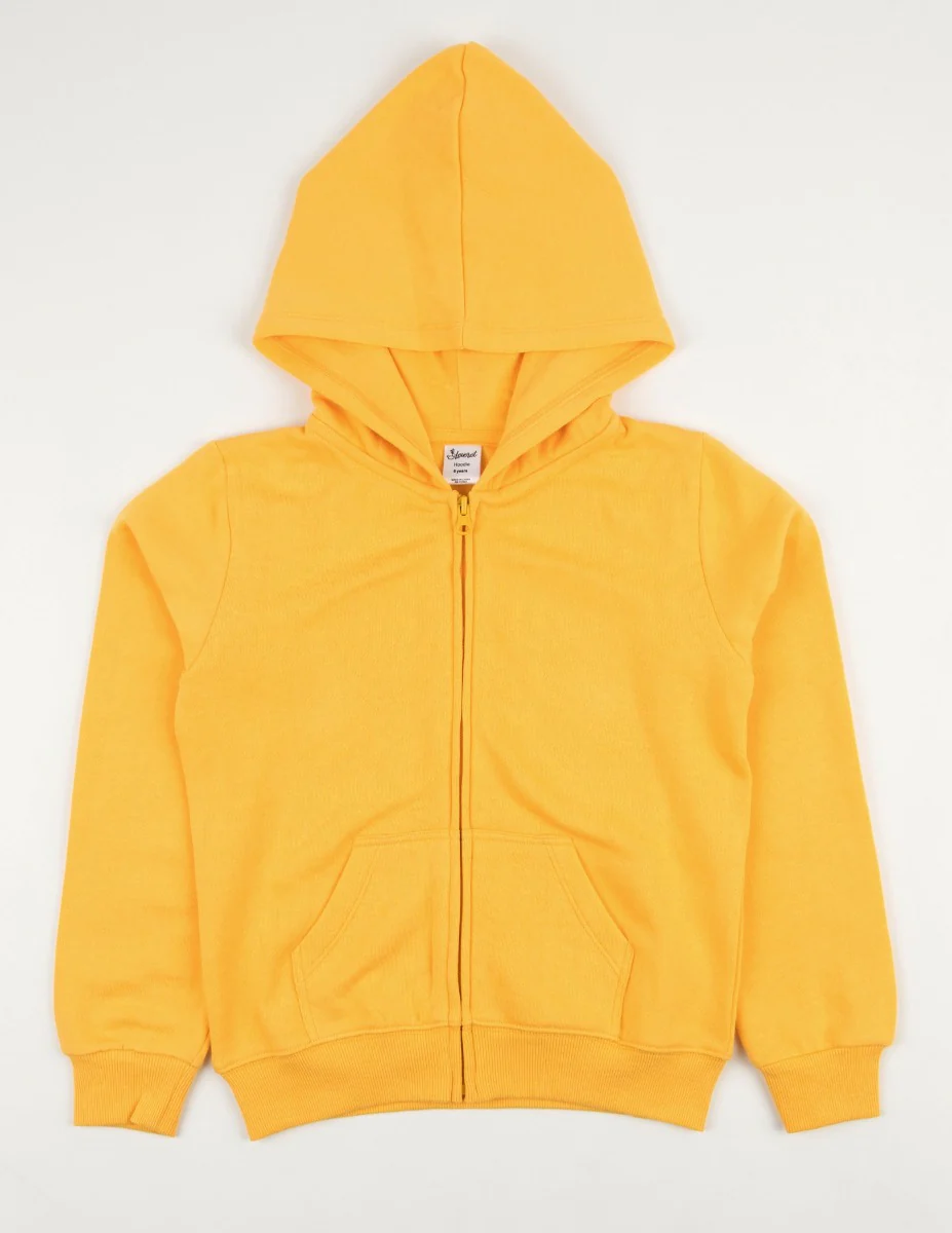 Cotton Solid Classic Color Zipper Hoodies - Image 11