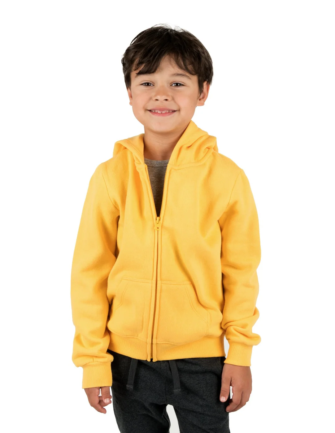 Cotton Solid Classic Color Zipper Hoodies - Image 12