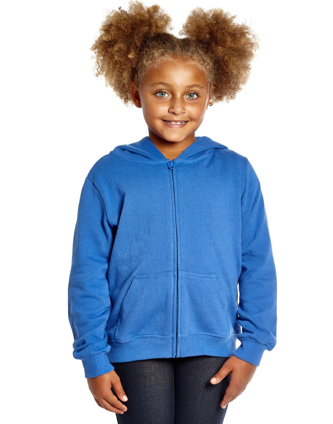 Cotton Solid Classic Color Zipper Hoodies - Image 4