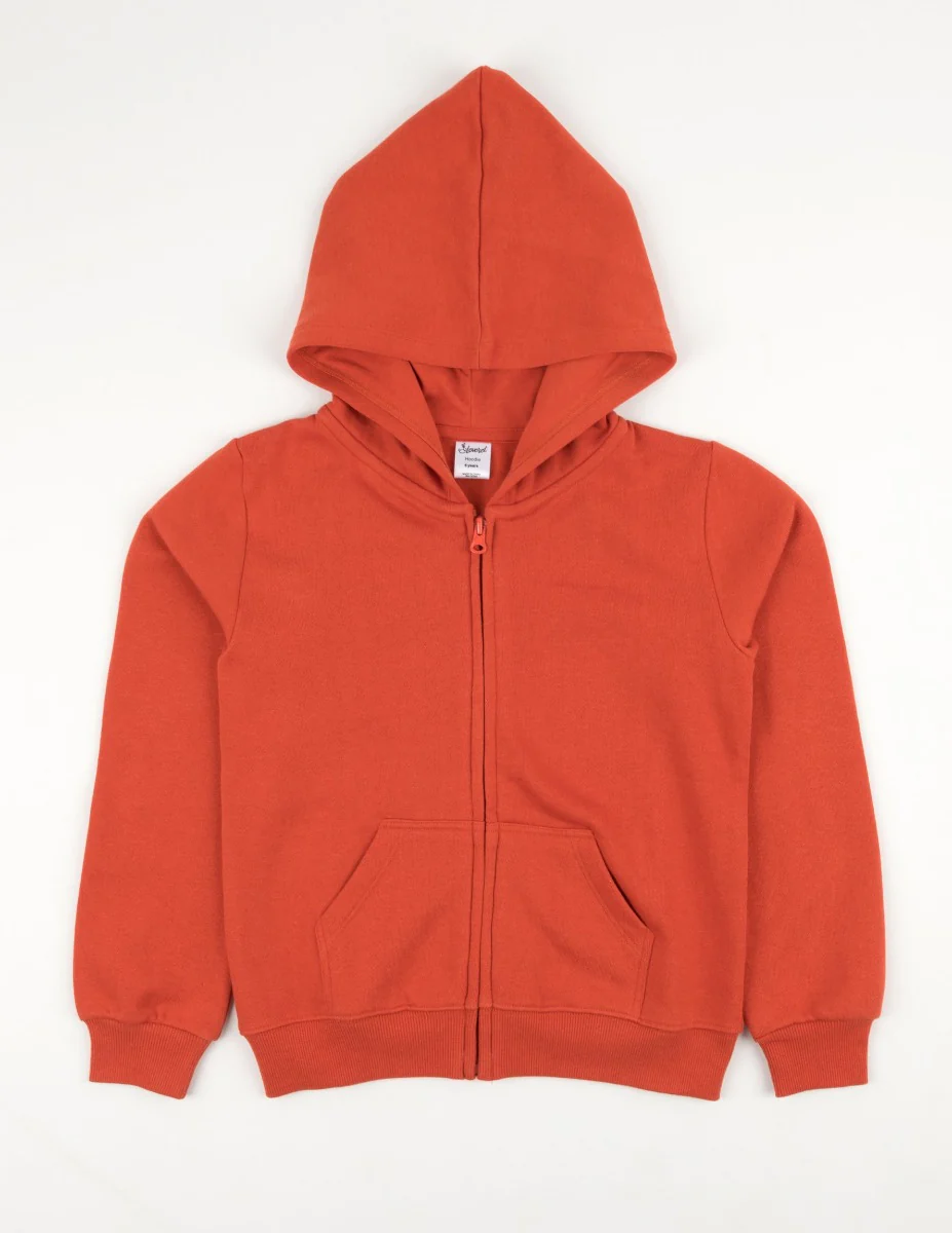 Cotton Solid Classic Color Zipper Hoodies - Image 9